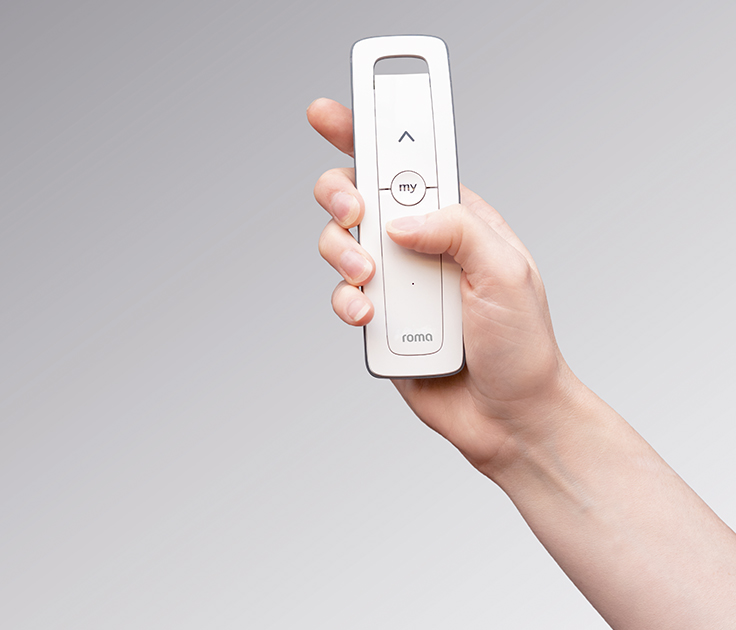 Elektrischer Rollladenantrieb von Rolladen Sen – komfortable Steuerung per Funk oder Smart Home System. Beispielhafte Darstellung.